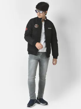Black Brand Logo Jacket