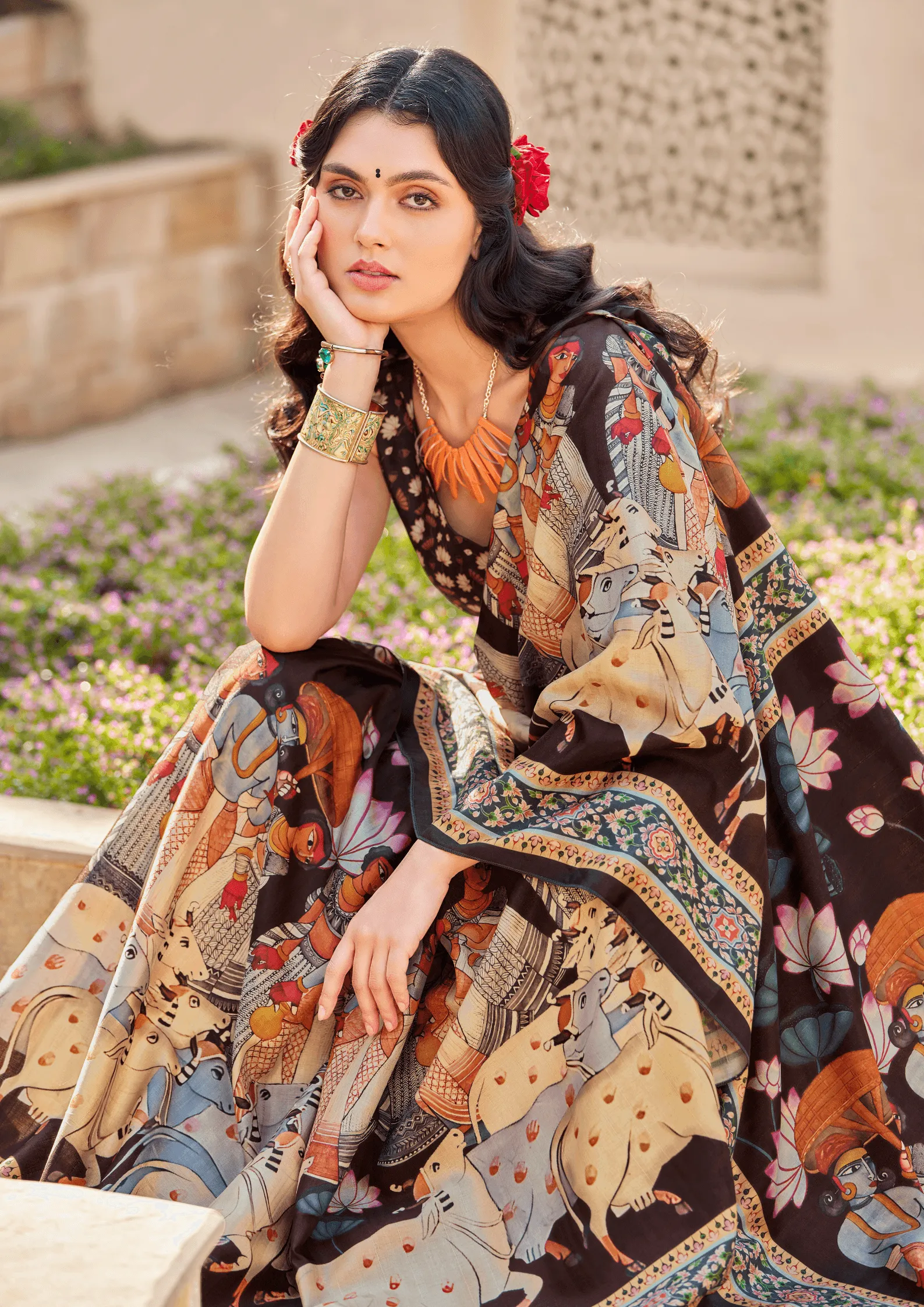 Brown Exquisite Designer Saree