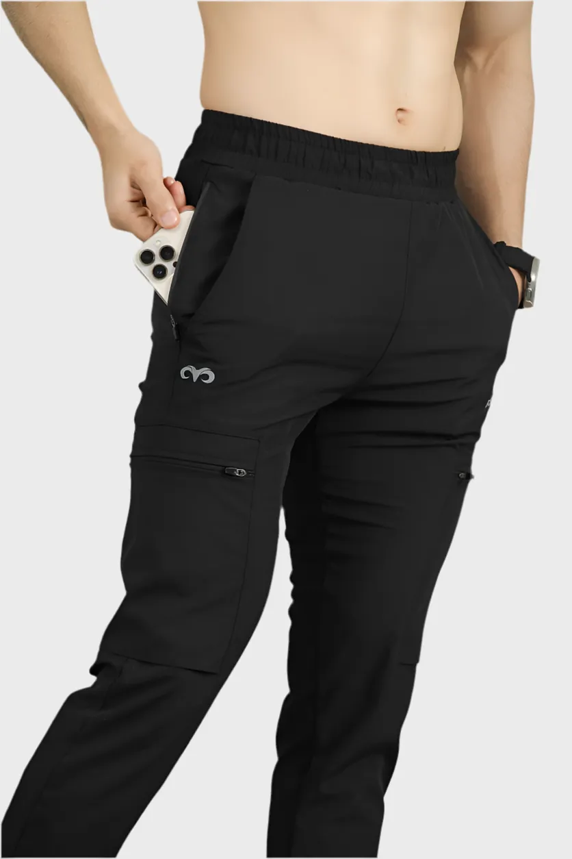 EGNAR STANDARD ZIP JOGGER - BLACK