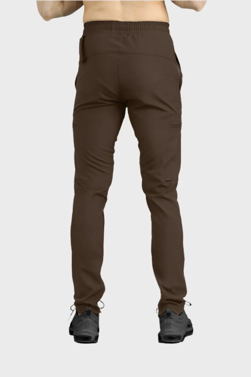 EGNAR STANDARD ZIP JOGGER - BROWN