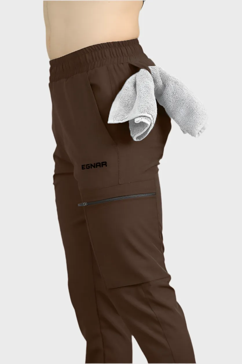 EGNAR STANDARD ZIP JOGGER - BROWN