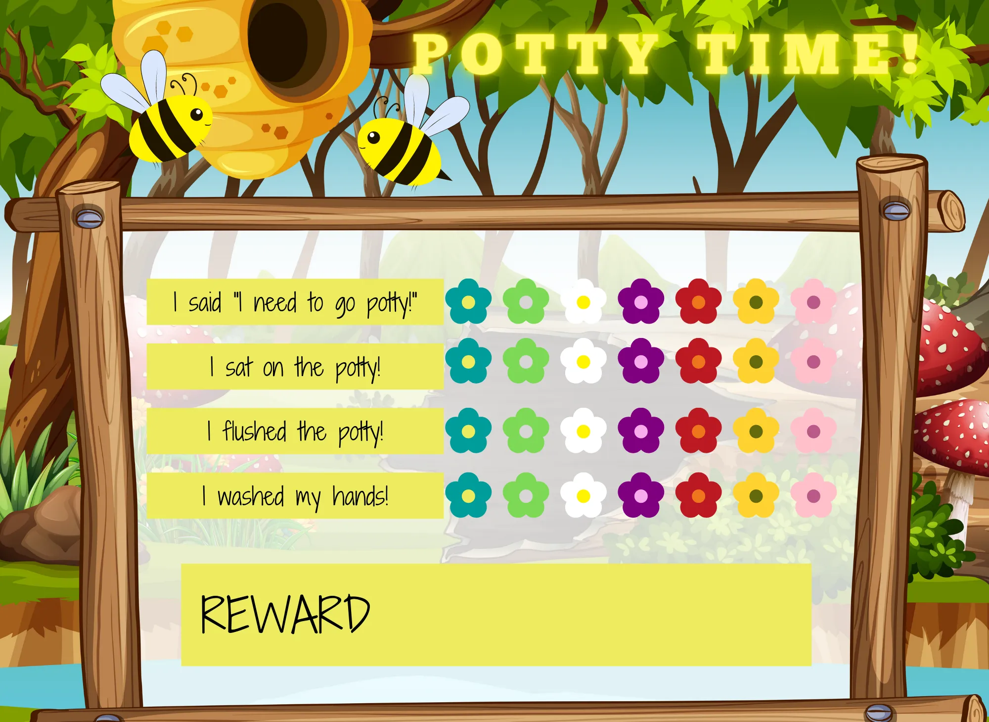 Green Distributors LLC - Beehive Potty Training Kit with Zero Waste Stickers