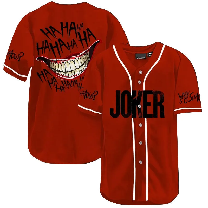 Joker HaHaHa Why So Serious Baseball Jersey