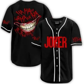Joker HaHaHa Why So Serious Baseball Jersey