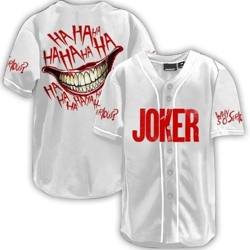 Joker HaHaHa Why So Serious Baseball Jersey