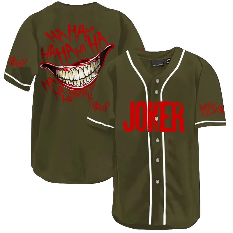 Joker HaHaHa Why So Serious Baseball Jersey