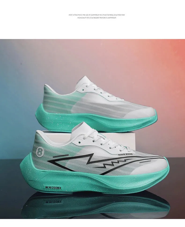 Men's Sports Shoes Full Palm Carbon Plate Running Shoes Men's and Women Marathon Racing Shock-absorbing Athletics Training Shoes
