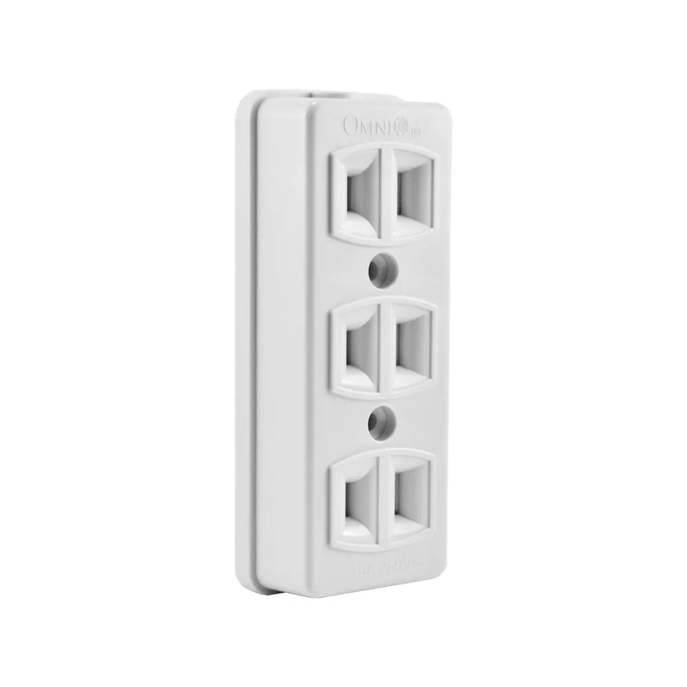 OMNI Spring Type Outlet Socket 10A 220V (2 Gang, 3 Gang, 4 Gang) for Electronics Appliances | STO-002 STO-003 STO-004