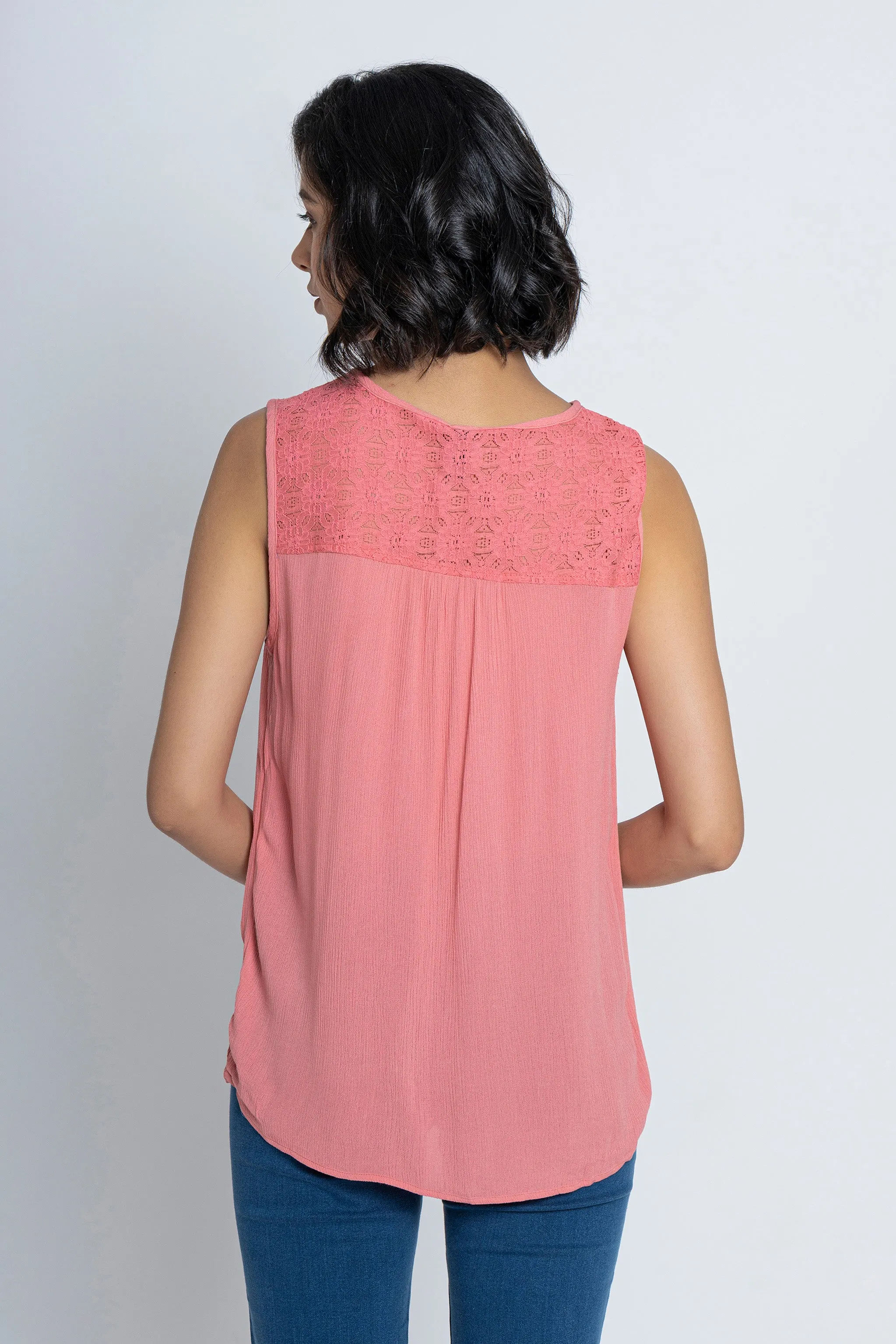 Pink Sleeveless Top