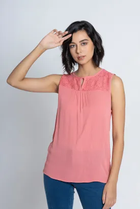 Pink Sleeveless Top