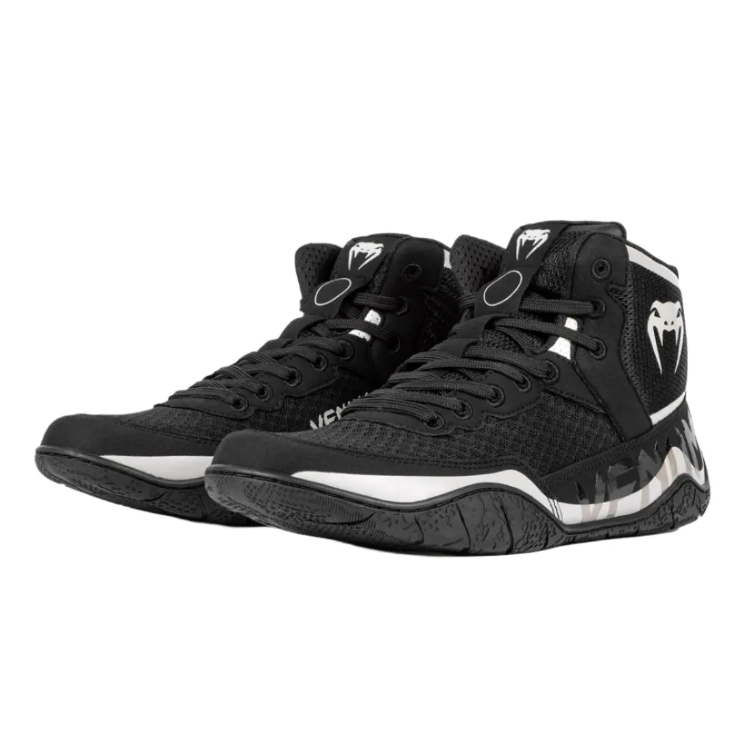 Venum Elite Wrestling Shoes – Black/Sand